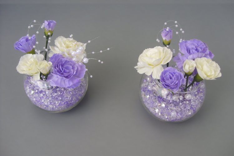 Lilac & Cream Table Decorations - £8.00 each