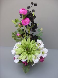 Green Daisy, Alstroemeria & Black Orchid - £33.50
