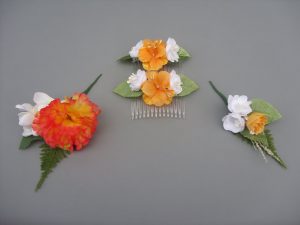 Hair Combs - £4.50 each, Boutonniere - £5.00 & Corsage - £4.50