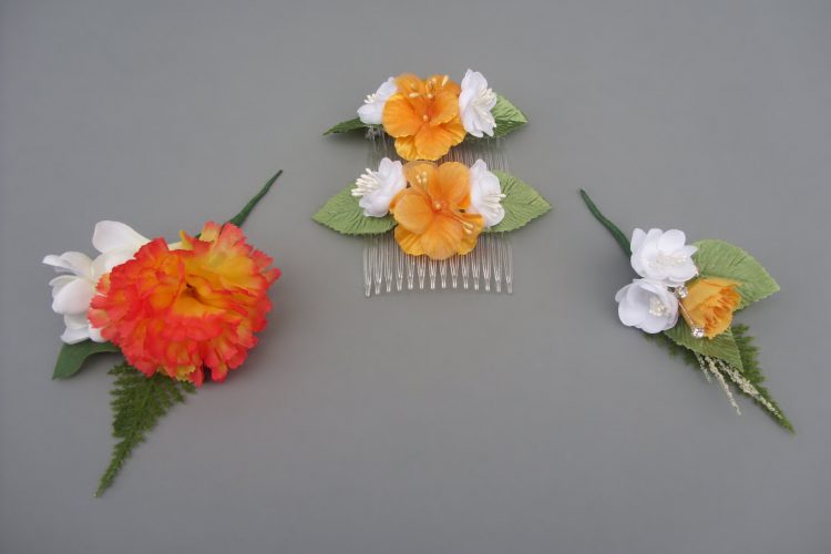 Hair Combs - £4.50 each, Boutonniere - £5.00 & Corsage - £4.50