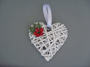 Decorated Wicker Heart - £10.00