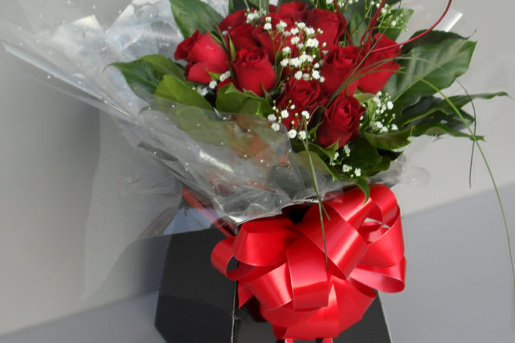 Valentine Rose Aqua Bouquet